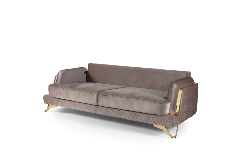 Nessa Sofa & Loveseat Set - Babyface Upholstery - MOCHA