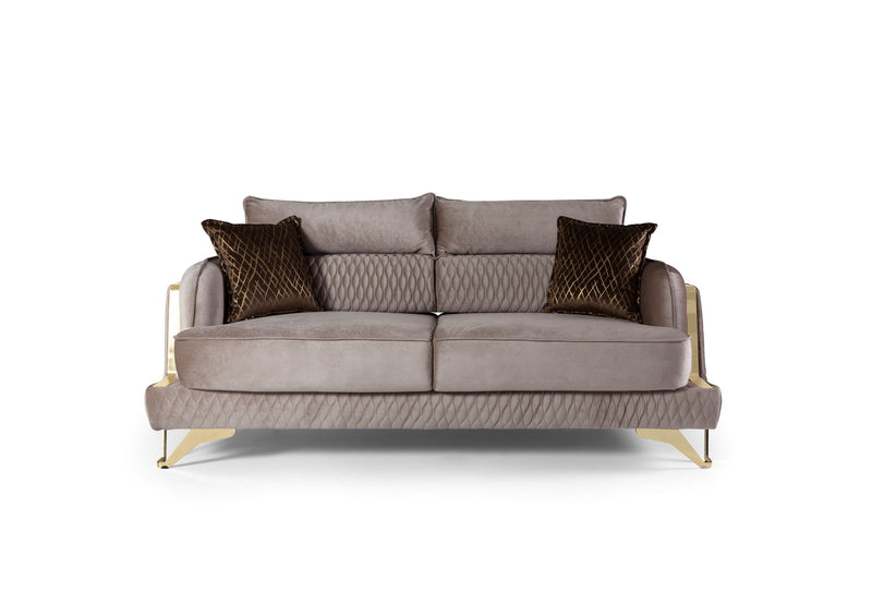 Nessa Sofa & Loveseat Set - Babyface Upholstery - MOCHA