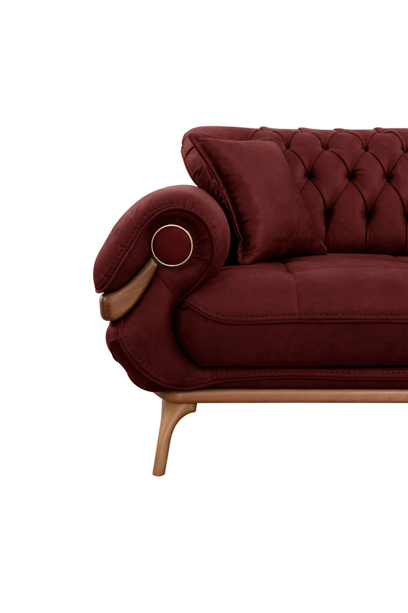 Boston Sofa & Loveseat - Burgundy