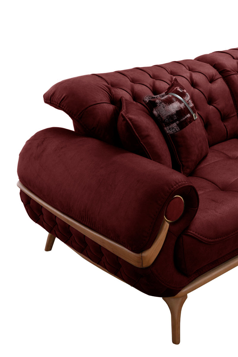 Boston Sofa & Loveseat - Burgundy