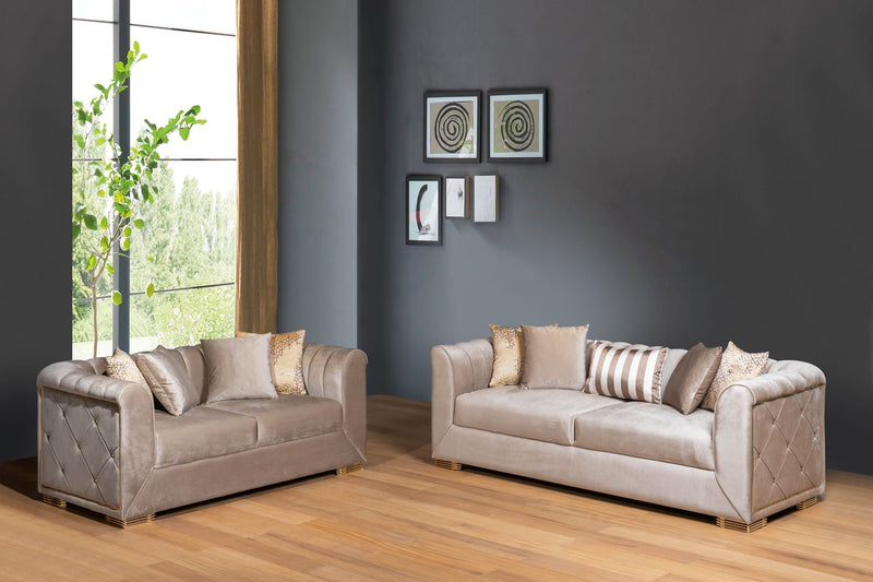 Selena Sofa & Loveseat - Anthracite Gray