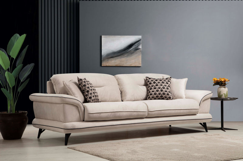 Violet Sofa & Loveseat Cream