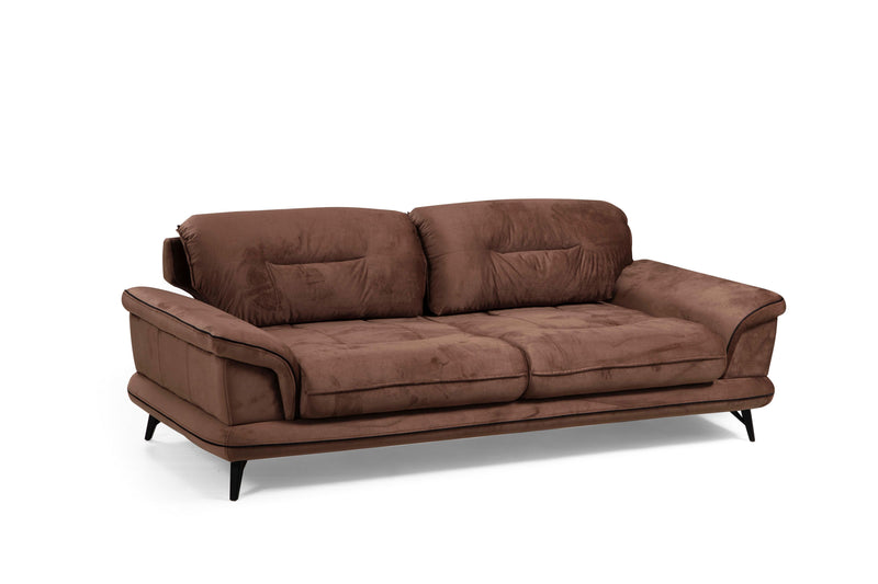 Violet-Pad Sofa & Loveseat Cappuccino