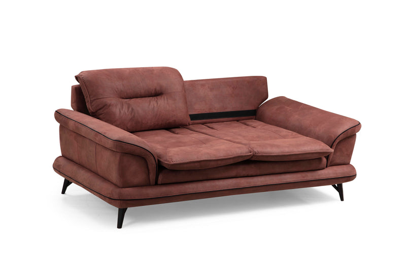 Violet-Pad Sofa & Loveseat Cappuccino