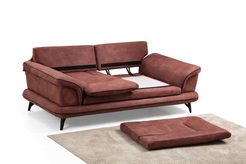 Violet-Pad Sofa & Loveseat Cappuccino