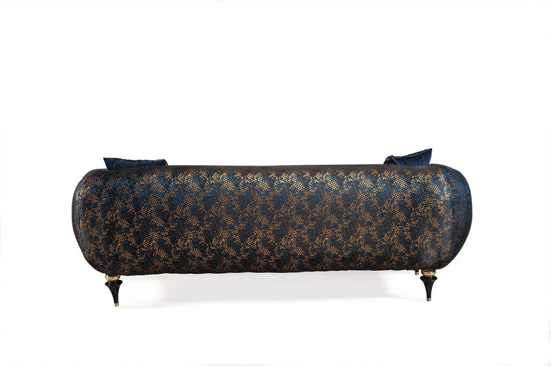 Avalon Sofa & Loveseat - Velvet Upholstery - Cream