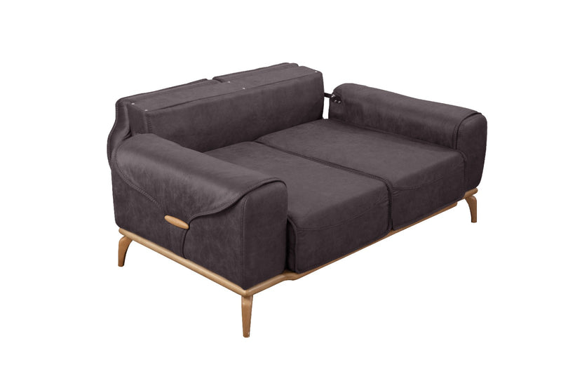 Oslo Sofa & Loveseat - Dark Brown