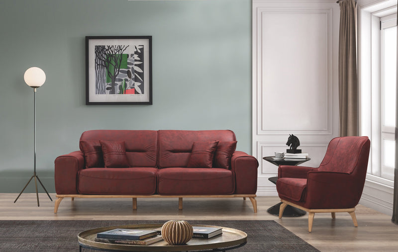 Oslo Sofa & Loveseat - Dark Brown