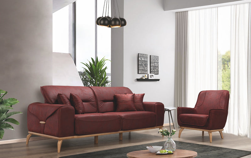 Oslo Sofa & Loveseat - Dark Brown