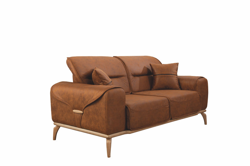 Oslo Sofa & Loveseat - Dark Brown