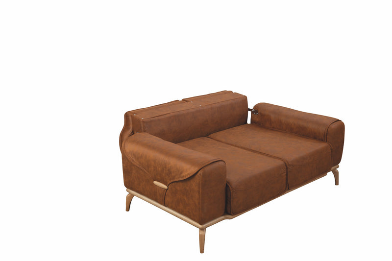 Oslo Sofa & Loveseat - Dark Brown