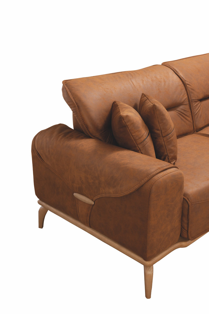 Oslo Sofa & Loveseat - Dark Brown