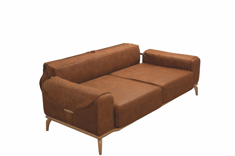 Oslo Sofa & Loveseat - Dark Brown