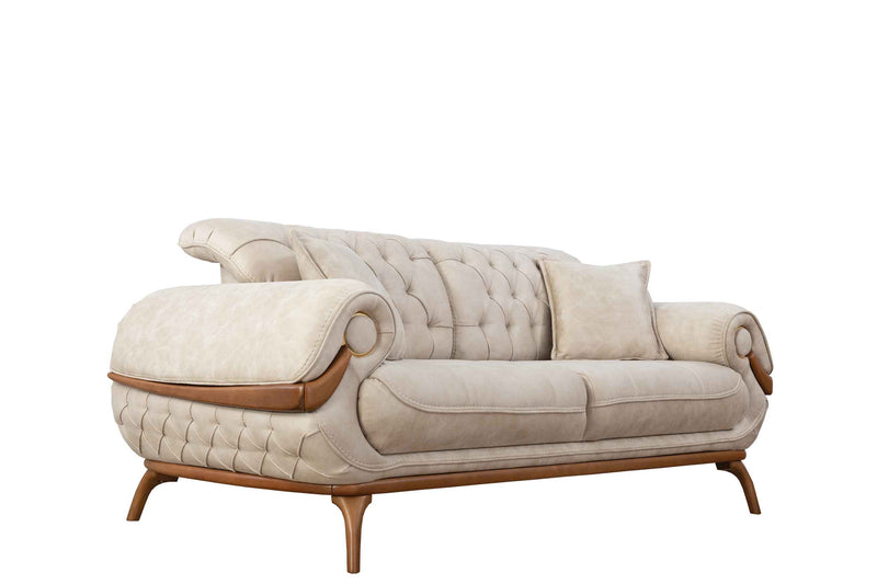 Boston Sofa & Loveseat Cream