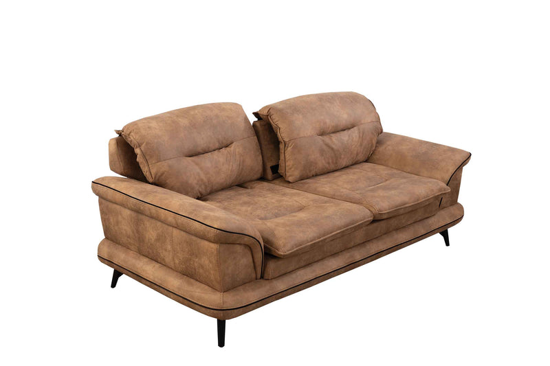 Violet-Pad Sofa & Loveseat Cappuccino