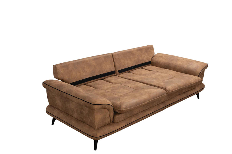 Violet-Pad Sofa & Loveseat Cappuccino