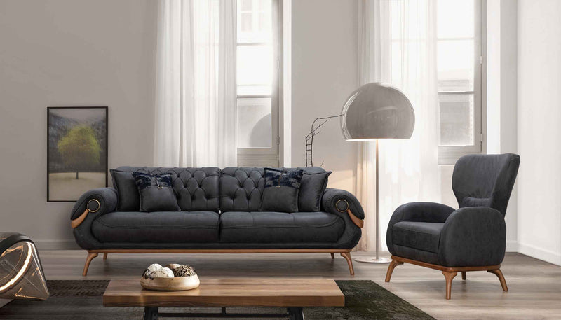 Boston Sofa & Loveseat Anthracite Gray